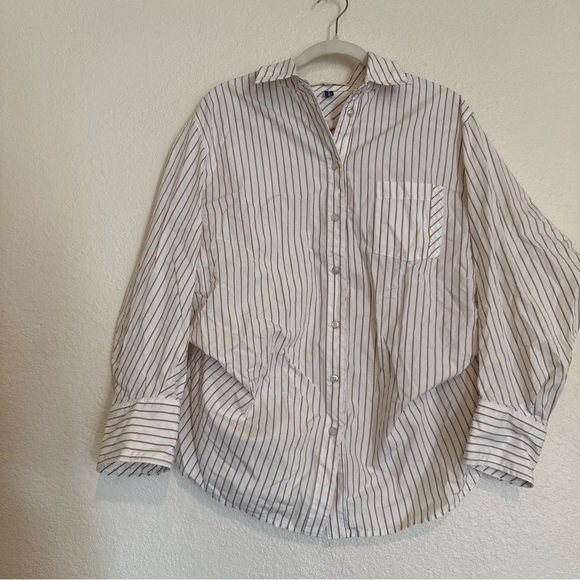 NWOT free people Sabine Striped Articulated Shirt - Picture 8 of 15